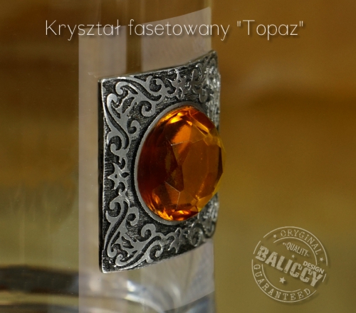 Karafka do whisky - fasetowany kryształ "Topaz".