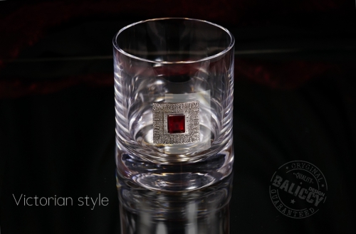 Szklanka do whisky z rubinowym kryształem 11.