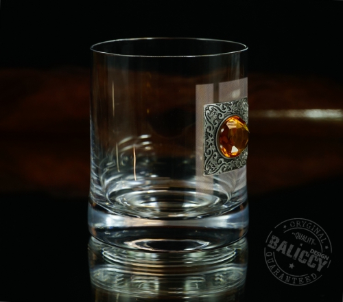 Szklanki do whisky z kryształem topazowym 2.